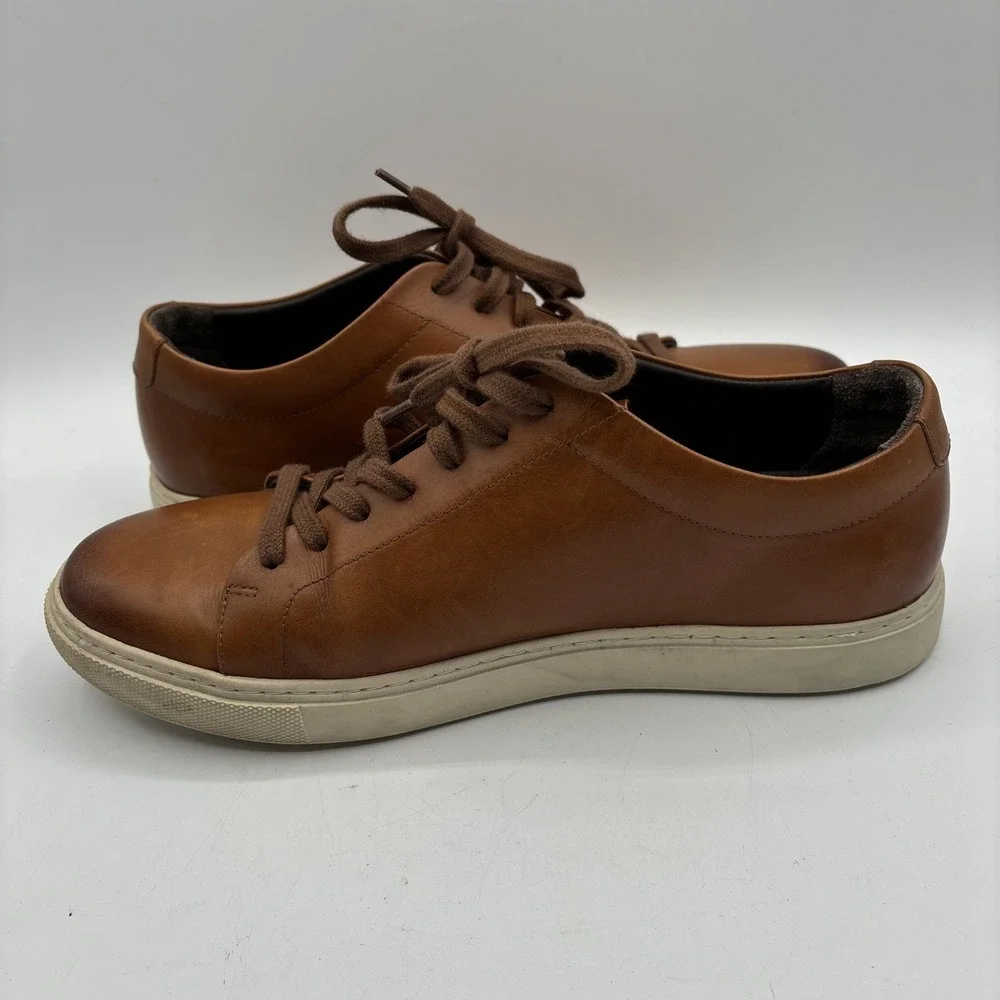 Allen Edmonds Canal Court Sneakers Men's‎ Size 8 D Lace Up Brown Leather Casual